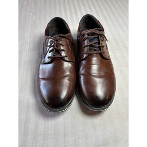 Gatsby Mens Dress Casual Work Shoes Brown Size1 10.5 M Leather Upper Lace Up